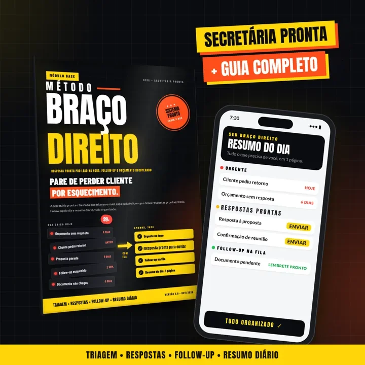 Método Braço Direito: guia e secretária de IA