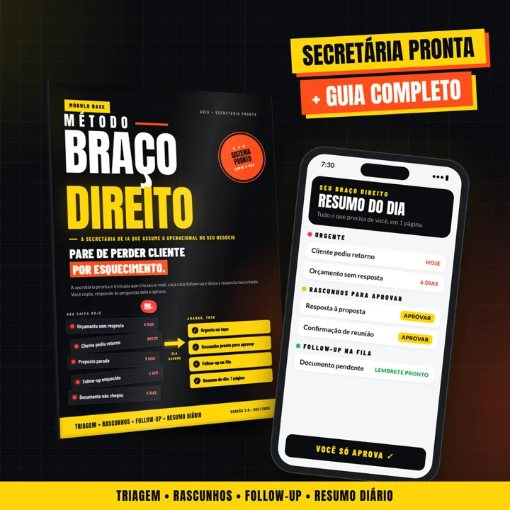 Método Braço Direito: guia e secretária de IA